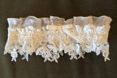 Garter made from bride's mom's veil